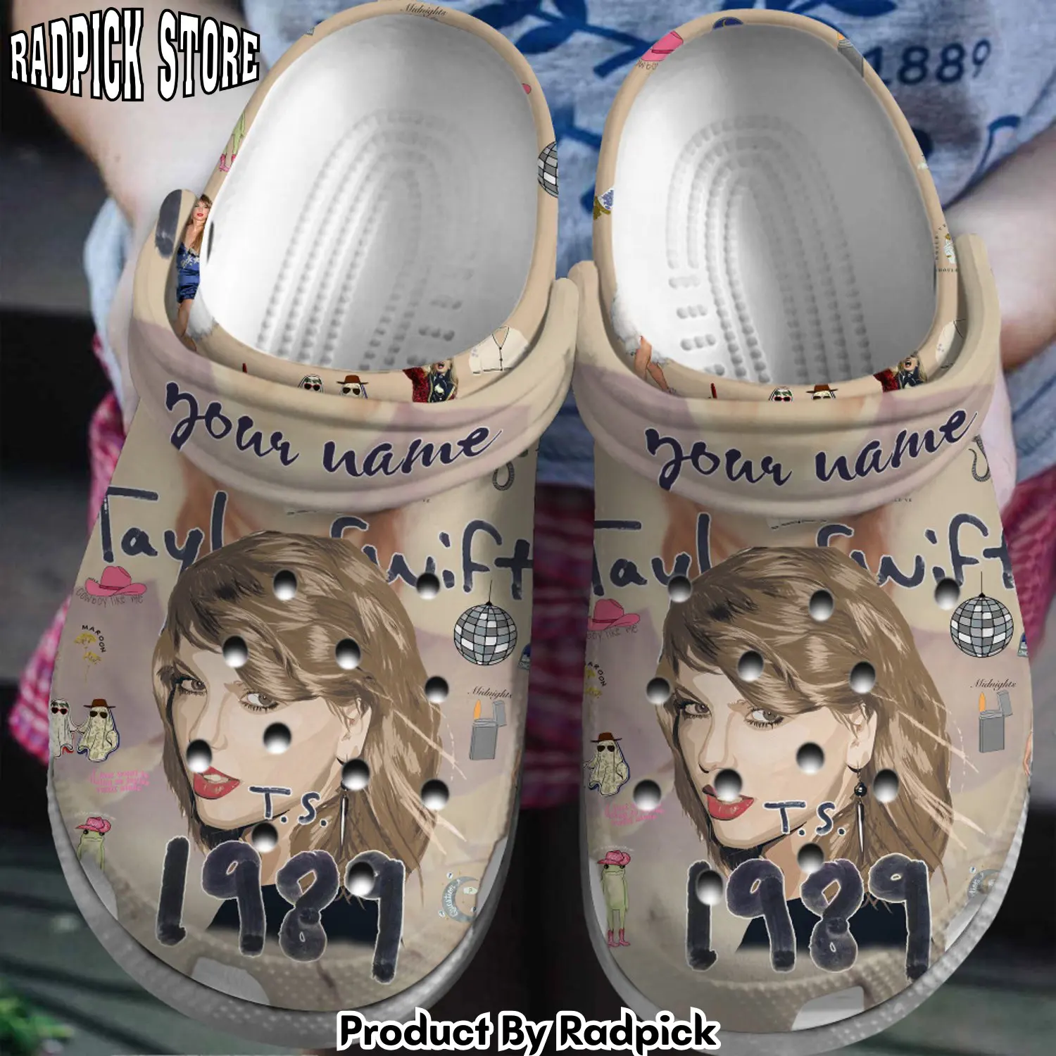 Radpick taylor swift music clogs shoes comfortable for men women o2c rp652901